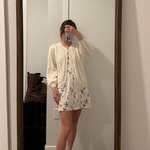 Sezane cardigan with Puff Sleeves